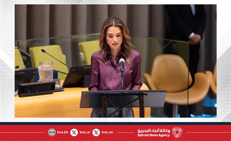 الملكة رانيا العبدالله وفي كلمة لها بمقر الأمم المتحدة : ضرورة الالتفات إلى الأثر المدمر للحروب والنزاعات على النساء والفتيات