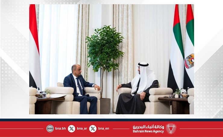 رئيس دولة الإمارات يبحث مع رئيس الوزراء اليمني تعزيز العلاقات الأخوية والتعاون المشترك