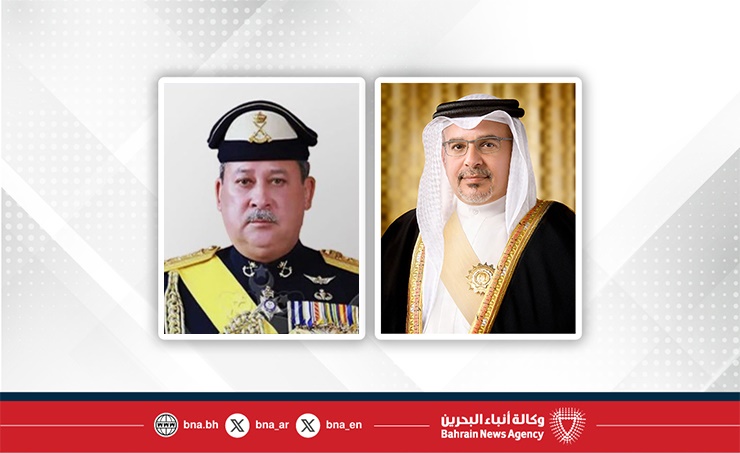 سمو ولي العهد رئيس مجلس الوزراء يهنئ ملك ماليزيا بذكرى العيد الوطني