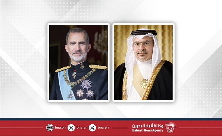 سمو ولي العهد رئيس مجلس الوزراء يهنئ ملك إسبانيا بذكرى العيد الوطني