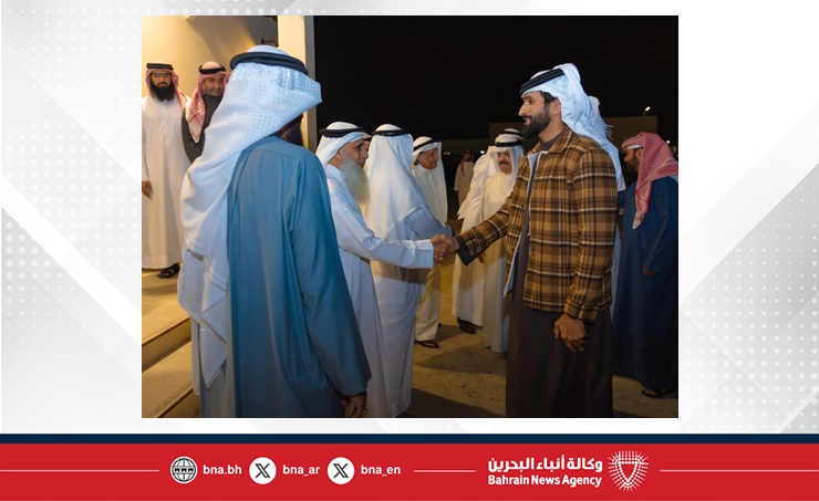 سمو الشيخ ناصر بن حمد آل خليفة يفتتح مسجد الشيخة نيلة بنت حمد بن محمد آل خليفة في المحافظة الجنوبية