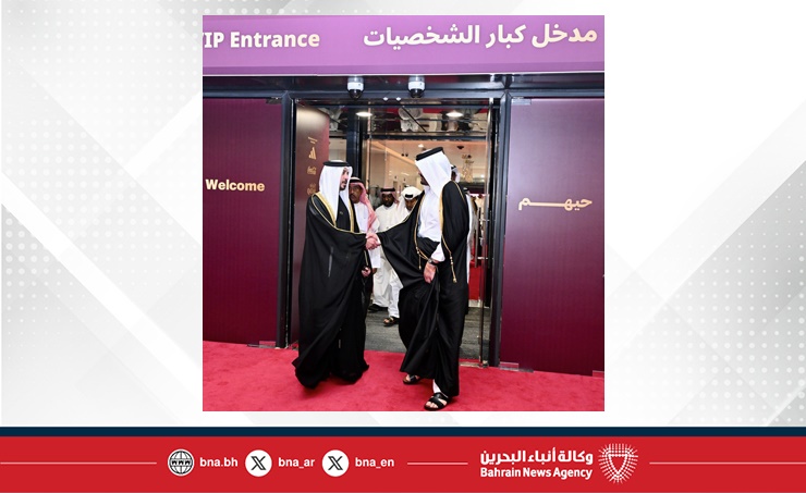 سمو الشيخ خالد بن حمد يحضر حفل افتتاح كأس العرب