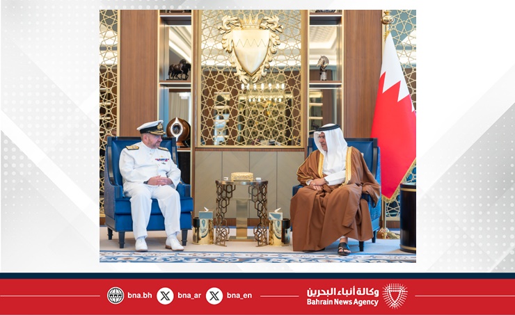 HRH the Crown Prince, Deputy Supreme Commander of the Armed Forces, and Prime Minister meets with the UK’s Defence Senior Advisor to the Middle East and North Africa