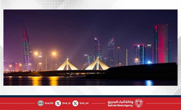 Bahrain’s landmarks, buildings lit up with UAE flag colours for UAE National Day