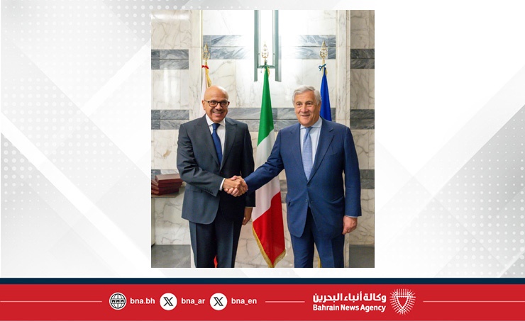 During HRH the Crown Prince and Prime Minister’s visit to Vatican and Italy, Foreign Minister and Industry Minister meet Italian Deputy Prime Minister