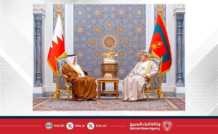 لدى لقاء سموه صاحب الجلالة سلطان عُمان.. سمو ولي العهد رئيس مجلس الوزراء يؤكد على ما يجمع مملكة البحرين وسلطنة عمان الشقيقة من علاقاتٍ استراتيجية متينة وأواصر أخوية وثيقة