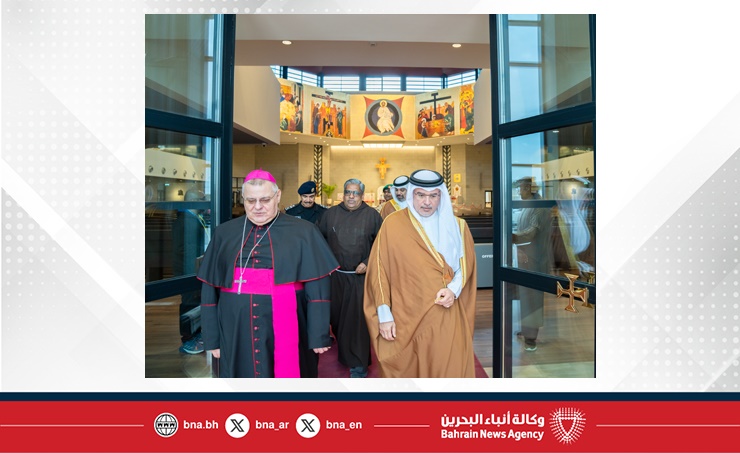 سمو ولي العهد رئيس مجلس الوزراء يزور كاتدرائية سيدة العرب ويؤكد حرص البحرين على حماية جميع المواطنين والمقيمين في ظل الهجمات الإيرانية العدائية الآثمة