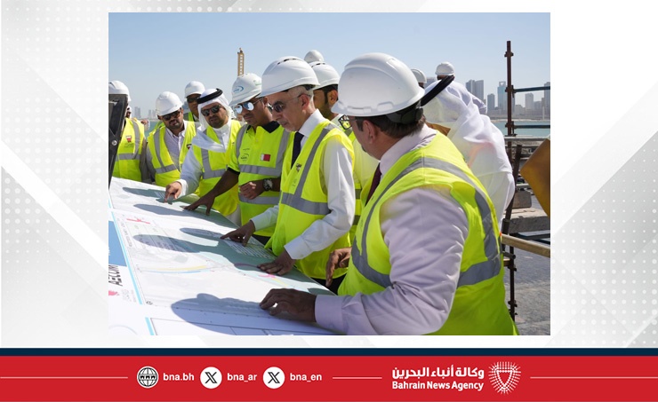 وزير الأشغال يتفقد سير أعمال مشروع الجسر الرابط بين جسر الشيخ عيسى بن سلمان وشارع 105 في البسيتين