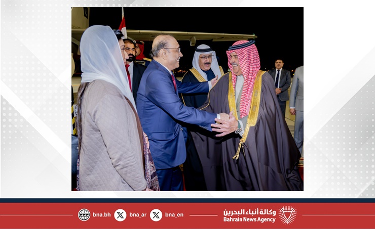 وصول رئيس جمهورية باكستان الإسلامية إلى مملكة البحرين