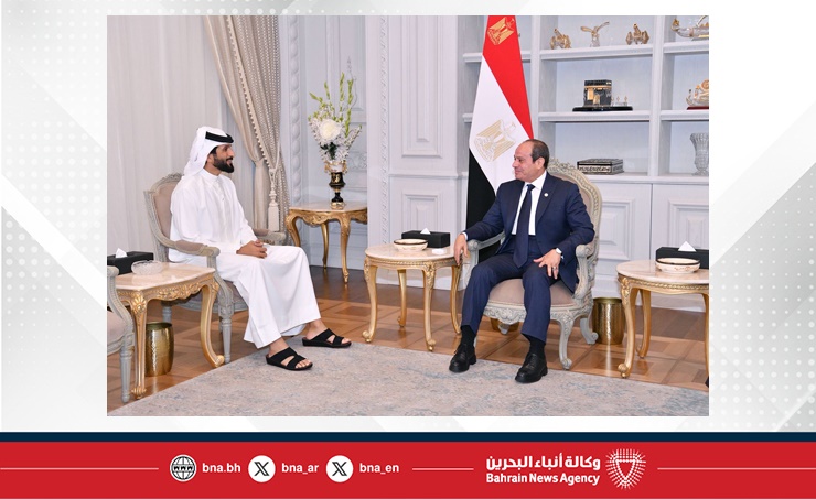 فخامة الرئيس المصري يستقبل سمو الشيخ ناصر بن حمد آل خليفة وسمو الشيخ خالد بن حمد آل خليفة