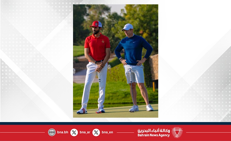 سمو الشيخ ناصر بن حمد آل خليفة يشارك في بطولة هيرو دبي ديزرت كلاسيك للجولف