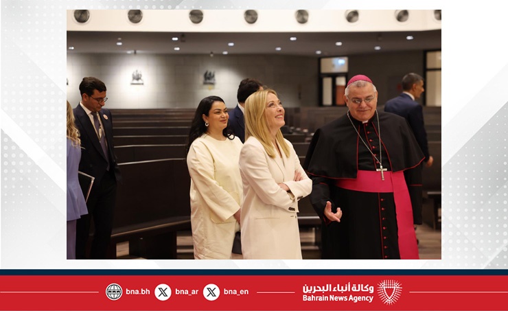 مركز الملك حمد العالمي للتعايش والتسامح ينظم زيارة لدولة رئيسة وزراء الجمهورية الإيطالية لكاتدرائية سيدة شبه الجزيرة العربية