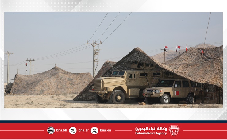 القائد العام لقوة دفاع البحرين يجتمع مع عدد من كبار الضباط بقوة دفاع البحرين لمتابعة تنفيذ مجريات المرحلة الختامية لتمرين القيادات حصن الوطن 2026