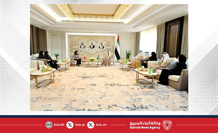 على هامش أعمال الدورة الثانية من منتدى النساء البرلمانيات ... رئيس المجلس الوطني الاتحادي الإماراتي يستقبل وفد الشعبة البرلمانية لمملكة البحرين