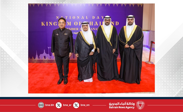 سمو الشيخ علي بن خليفة آل خليفة يحضر حفل الاستقبال بمناسبة ذكرى اليوم الوطني لمملكة تايلاند