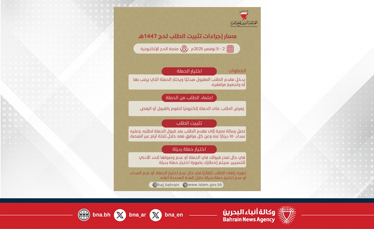 اللجنة العليا لشؤون الحج والعمرة تدعو المقبولين مبدئيا لاختيار الحملة بدءا من الأحد القادم