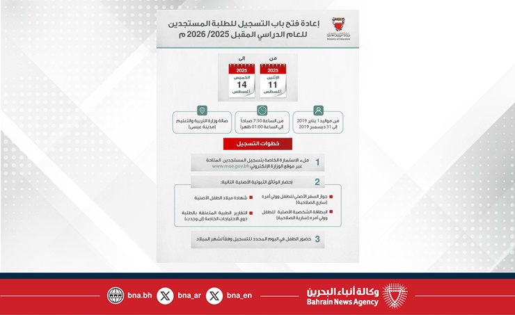 Education Ministry announces reopening of registration for Grade 1 students of 2025–2026