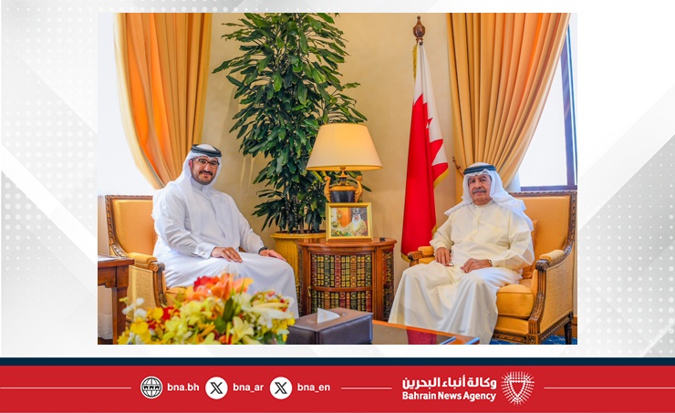 سمو الشيخ علي بن خليفة آل خليفة يستقبل سمو وزير ديوان رئيس مجلس الوزراء