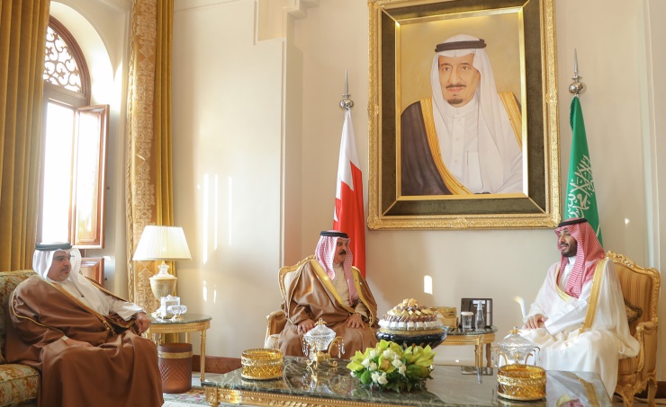 HM King visits HRH Saudi Crown Prince at his residence