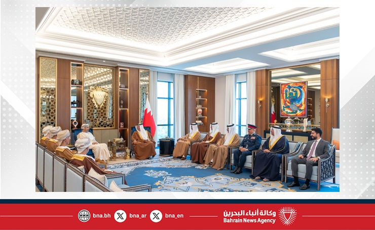 سمو ولي العهد رئيس مجلس الوزراء: الشراكة الاستراتيجية بين مملكة البحرين وسلطنة عمان وصلت لمستويات متقدمة بفضل ما تحظى به من حرص واهتمام من جلالة الملك المعظم وسلطان عمان