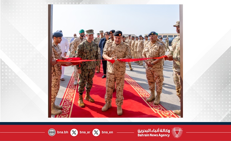 HRH the Crown Prince, Deputy Supreme Commander of the Armed Forces, and Prime Minister attends the Combined Command Post Opening Ceremony at Ras Al Bar Camp