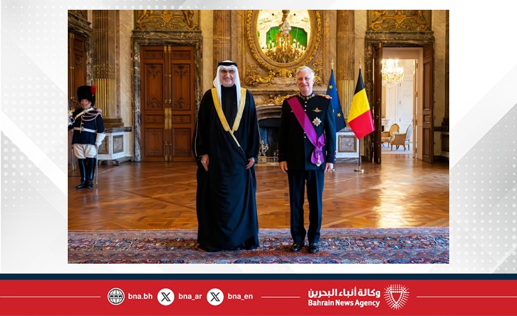 ملك مملكة بلجيكا يتسلم أوراق اعتماد سفير مملكة البحرين في بروكسل