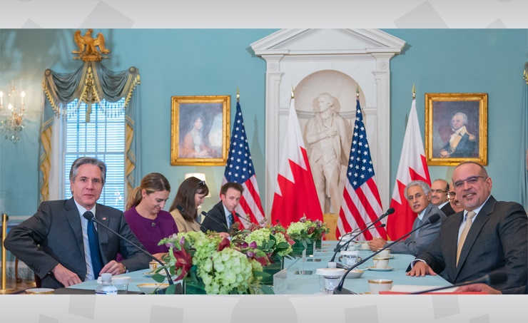 HRH the Crown Prince and Prime Minister meets the US Secretary of State