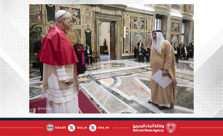 Bahrain’s Ambassador to the Vatican presents credentials to His Holiness Pope Leo XIV