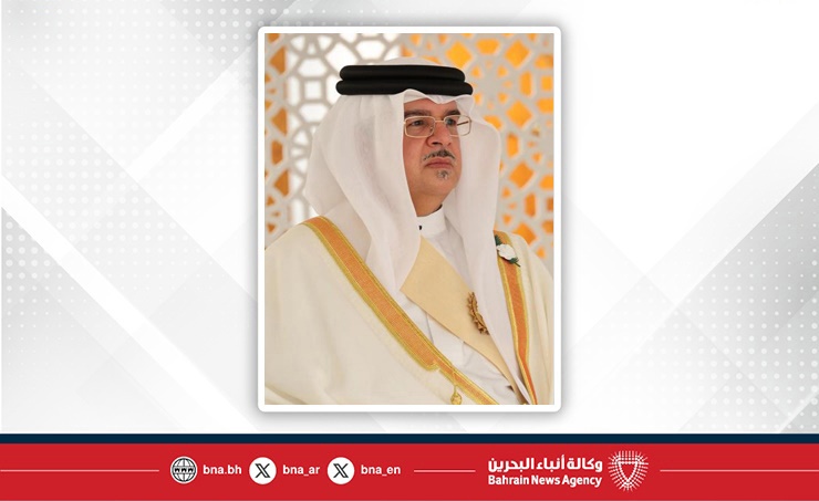 سمو ولي العهد نائب القائد الأعلى للقوات المسلحة رئيس مجلس الوزراء يتلقى برقية تهنئة من سمو وزير شئون الديوان الملكي بمناسبة الذكرى الثامنة والخمسين لتأسيس قوة دفاع البحرين