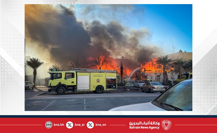 البحرين – الدفاع المدني يخمد حريقاً اندلع في مطعم داخل مبنى في منطقة عراد