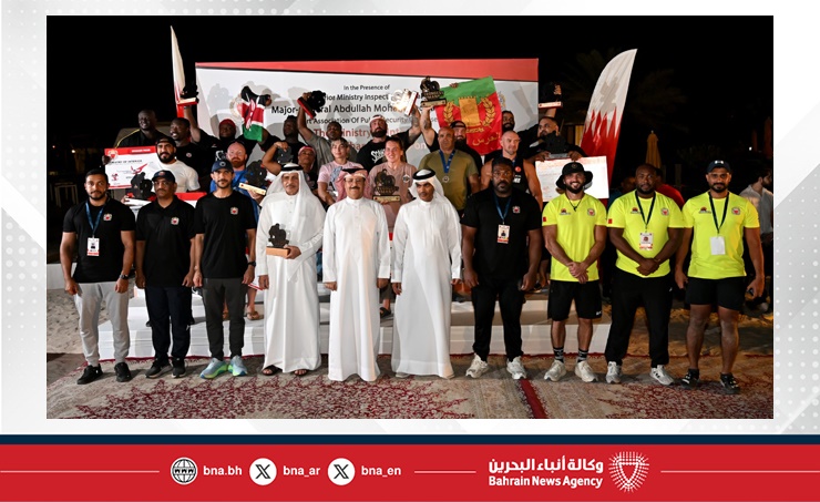 الأولى من نوعها في الشرق الأوسط ... المفتش العام يحضر ختام بطولة وزارة الداخلية المفتوحة لأقوى رجل بمشاركة 53 لاعباً من 17 دولة