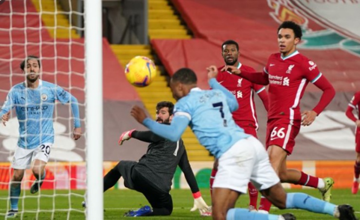 Image result for Manchester City five points clear after winning at Liverpool, Spurs seventh