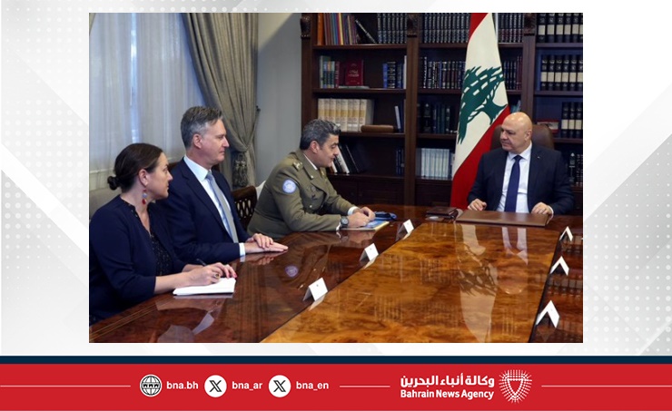 رئيس لبنان لقائد اليونيفيل : تمسك لبنان ببقاء القوات الدولية حتى تنفيذ القرار 1701